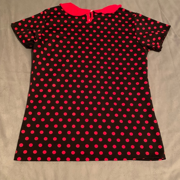 Agnes & Dora Black Red Neverland T EUC Size M Peter Pan collar pin up girl shirt - Picture 6 of 6